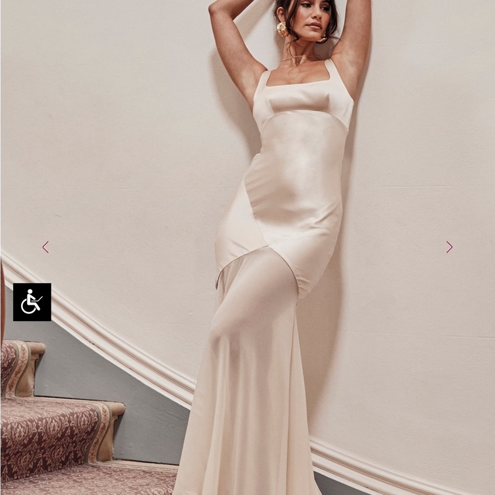 House of CB Cream Maxi Dress